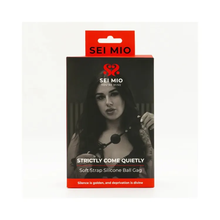 SEI MIO Strictly Come Quietly Soft Strap Silicone Ball Gag SEI MIO Strictly Come Quietly Soft Strap Silicone Ball Gag