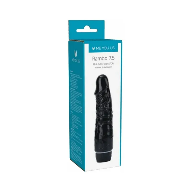 6 Inch Rambo Realistic Vibrator Black