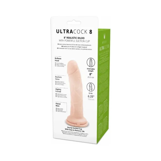8 in. Me You Us Ultra Cock Realistic Dildo Vanilla