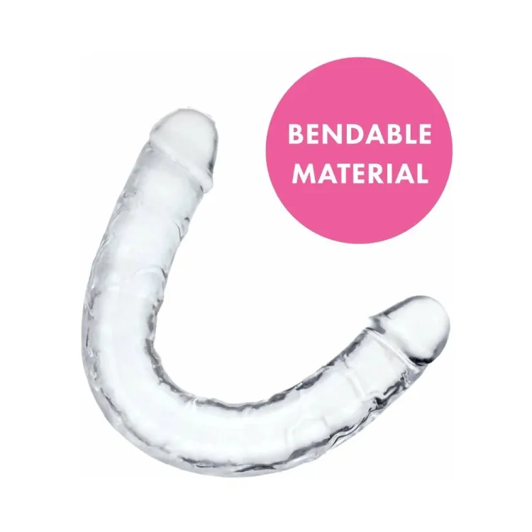 15 in. Me You Us Ultra Cock Jelly Double Ended Dildo Clear 15 in. Me You Us Ultra Cock Jelly Double Ended Dildo Clear