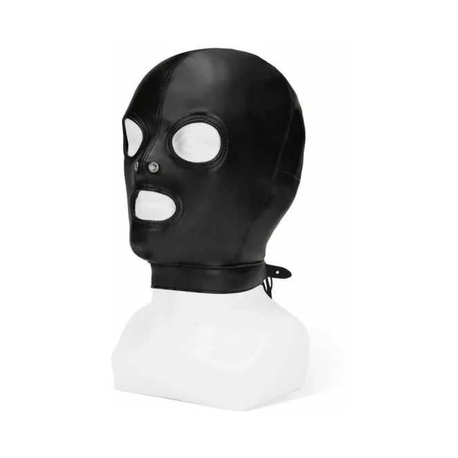 Bondage Hood with Eyes Nose Mouth