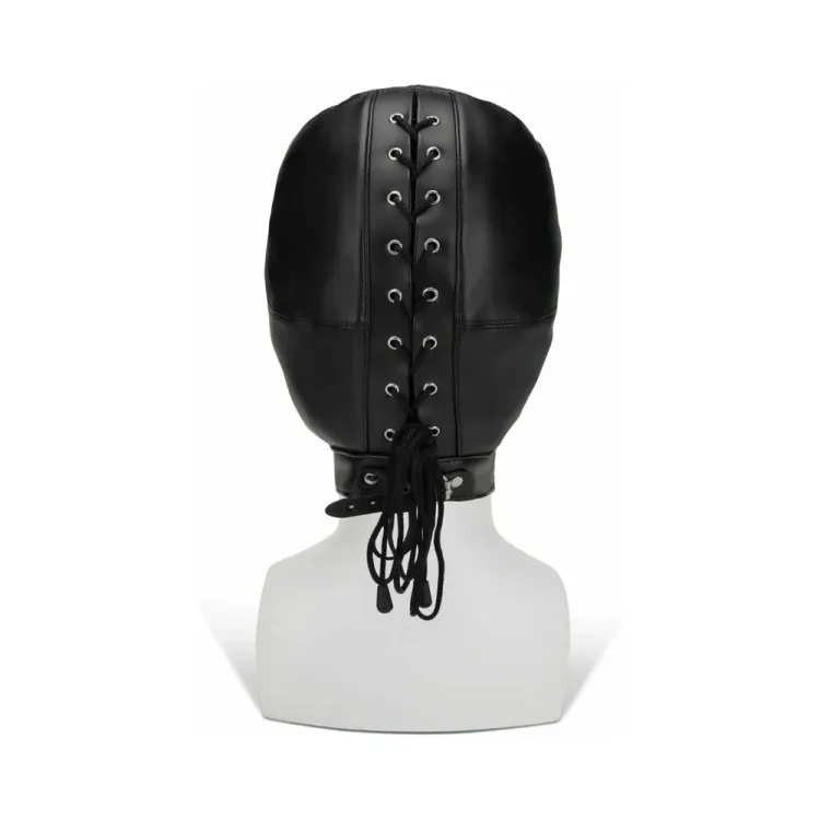 Bondage Hood with Eyes Nose Mouth Bondage Hood with Eyes Nose Mouth