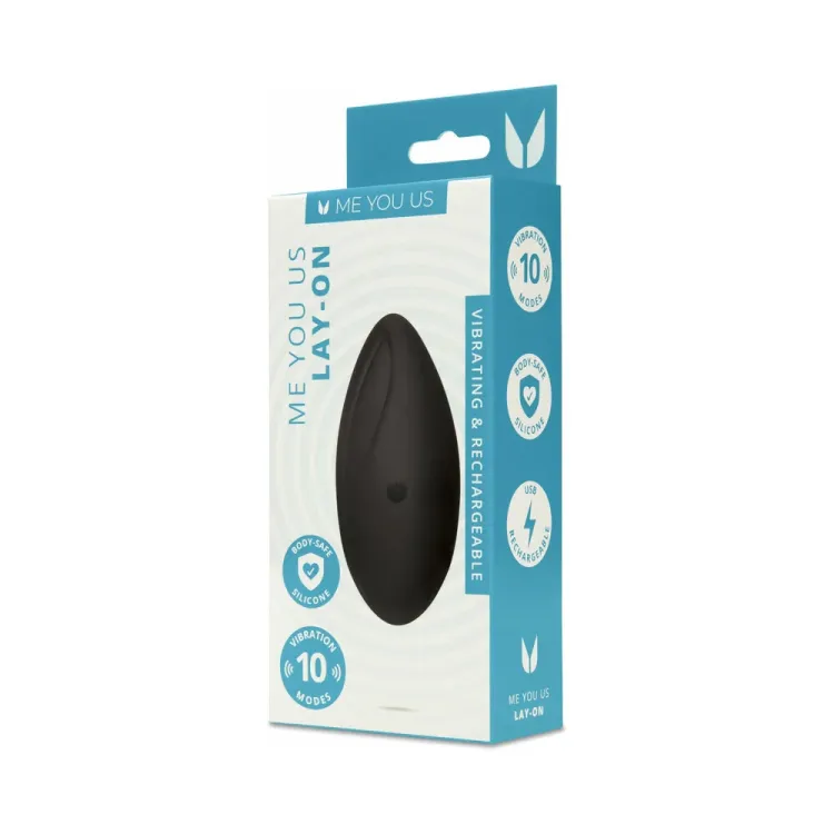 Lay-On Contoured Clitoral Vibrator Black Lay-On Contoured Clitoral Vibrator Black