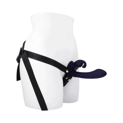 Giving Vibes Triple Motor Remote-Controlled Strap-On Vibrator Purple