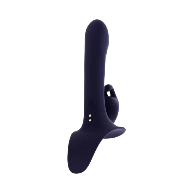 Giving Vibes Triple Motor Remote-Controlled Strap-On Vibrator Purple