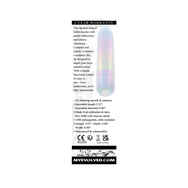 Evolved Easy Does It Iridescent Bullet Vibrator White