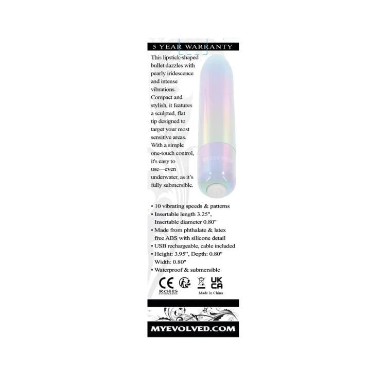Evolved Easy Does It Iridescent Bullet Vibrator White