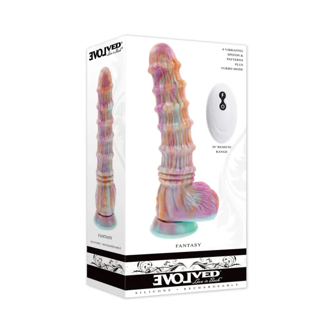 8 Inch. Fantasy Multi Vibrating Dildo with Remote