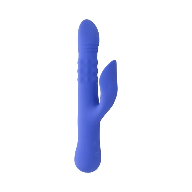 Evolved Pop Goes The O Thrusting Rabbit Vibrator Blue