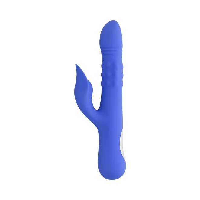 Evolved Pop Goes The O Thrusting Rabbit Vibrator Blue