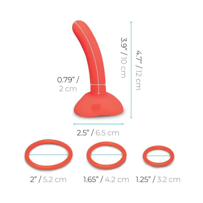 Beginners Strap-On Kit with 5 Inch Silicone Dildo Peg Orange