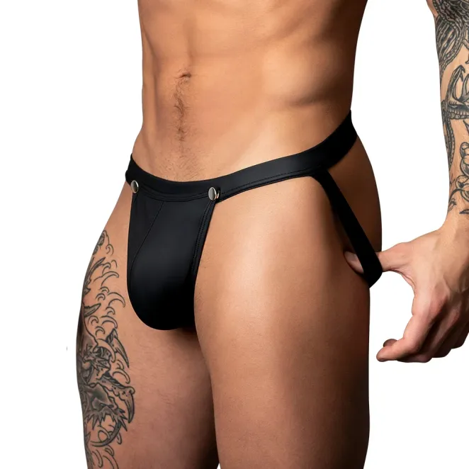 Male Power Oh Snap! Snap off Thong Black