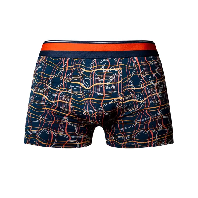 Male Power Soo Cumfy Boxer Brief Navy/Orange
