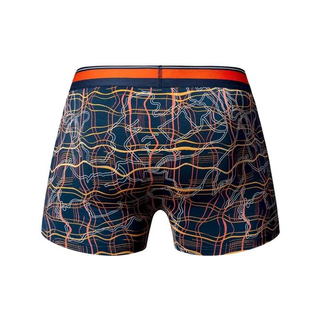 Male Power Soo Cumfy Boxer Brief Navy/Orange