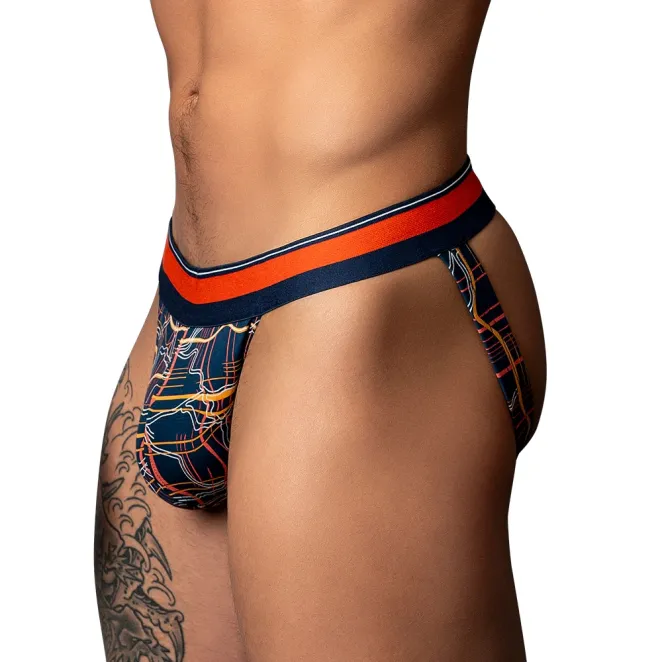 Male Power Soo Cumfy Jock Navy/Orange
