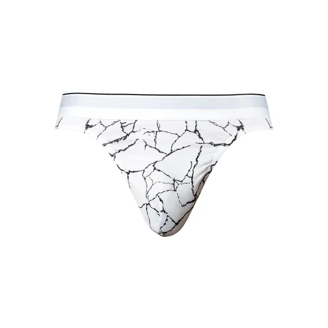 Male Power Soo Cumfy Thong Black/White