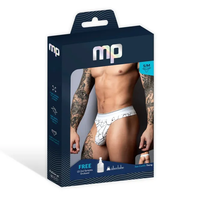 Male Power Soo Cumfy Thong Black/White