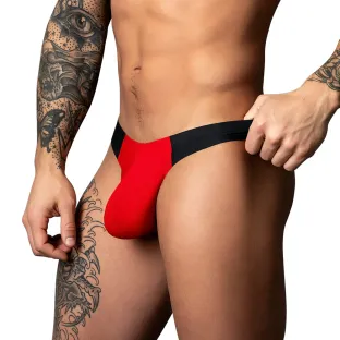 Male Power Hot Mesh Bong Thong Black/Red