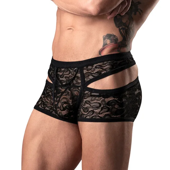 Male Power Lucifer Cutout Short Black