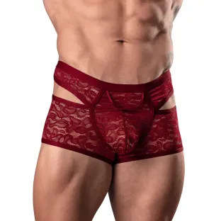 Male Power Lucifer Cutout Short Burgundy