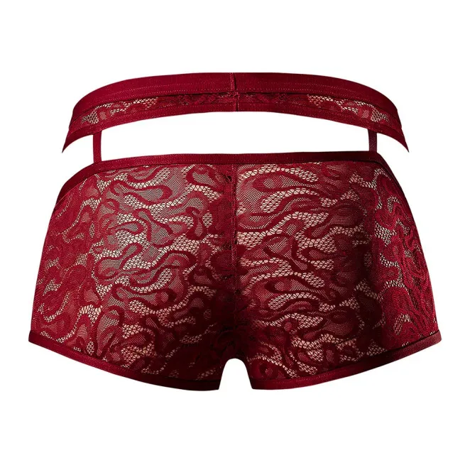Male Power Lucifer Cutout Short Burgundy