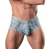 Male Power Marble Mesh Micro Mini Short Silver/Blue