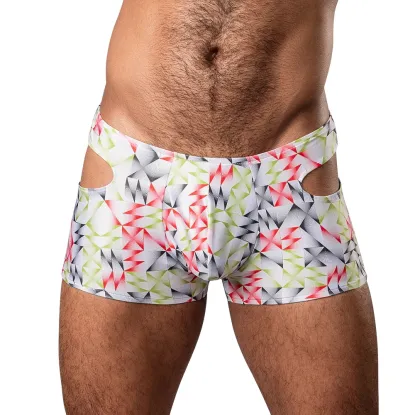 Male Power Cut It Out! Cutout Mini Short Red/Black