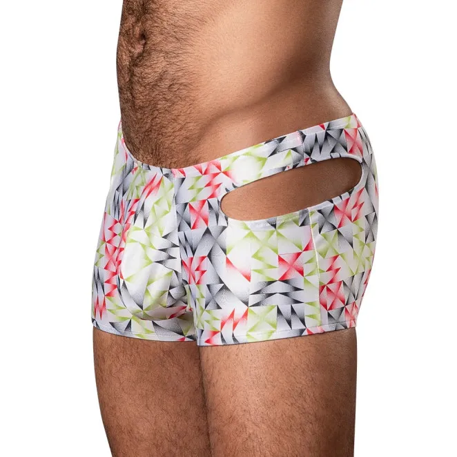 Male Power Cut It Out! Cutout Mini Short Red/Black