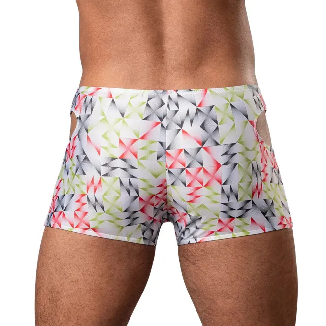 Male Power Cut It Out! Cutout Mini Short Red/Black