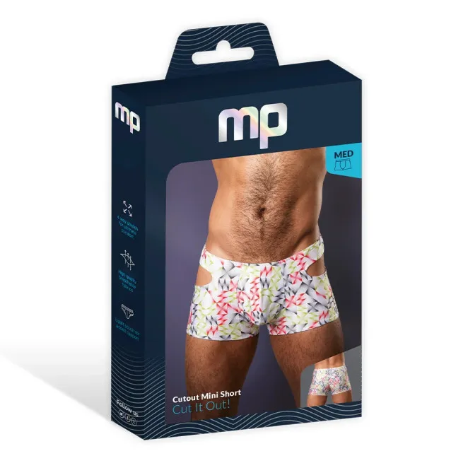 Male Power Cut It Out! Cutout Mini Short Red/Black