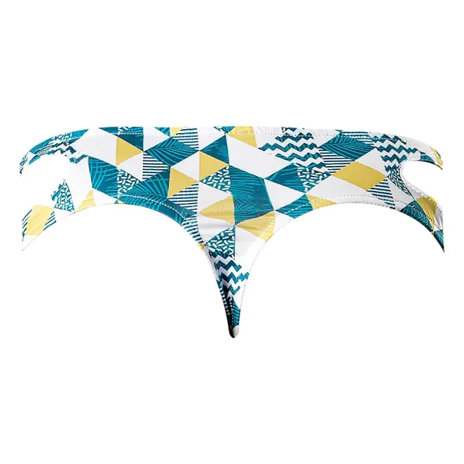 Male Power Cut It Out! Cutout Thong Blue/White