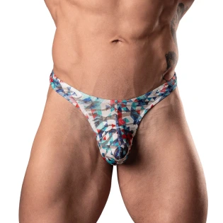 Male Power Your Lace Or Mine Bong Thong Geometric