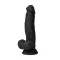 8.5 Inch Silicone Vibrating Remote-Controlled Realistic Black Dildo with Balls