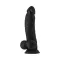 9.5 Inch Silicone Remote-Controlled Vibrating Realistic Black Dildo with Balls