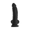 9.5 Inch Silicone Remote-Controlled Vibrating Realistic Black Dildo with Balls