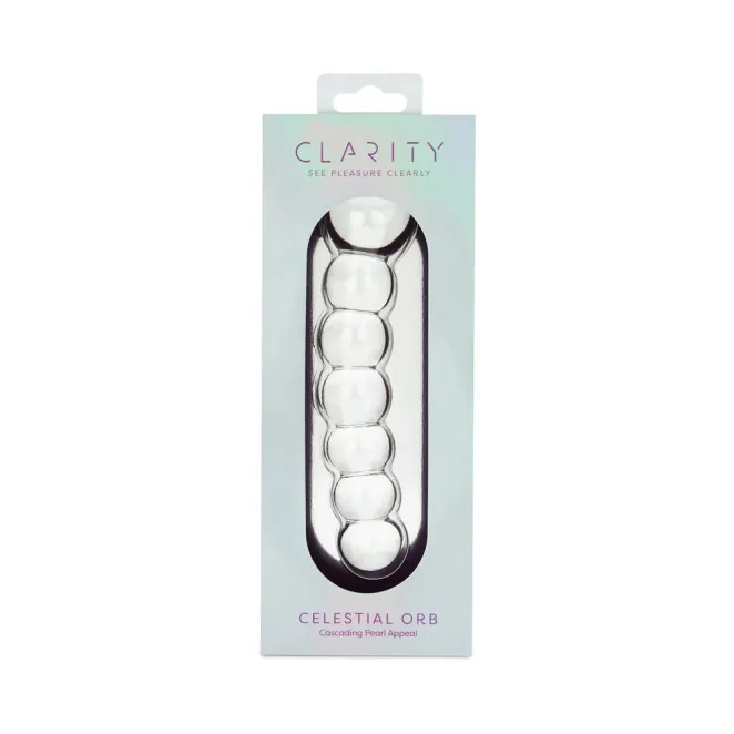 Clarity Celestial Orb Beaded Sensual Glass Dildo