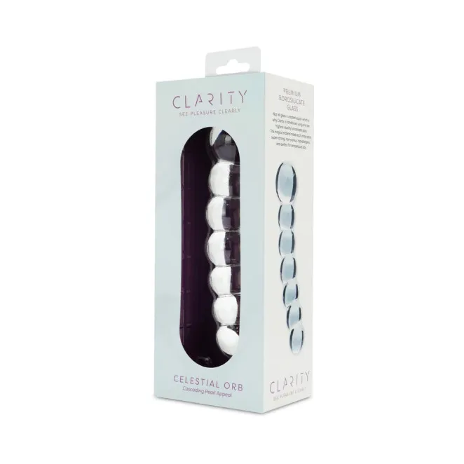 Clarity Celestial Orb Beaded Sensual Glass Dildo
