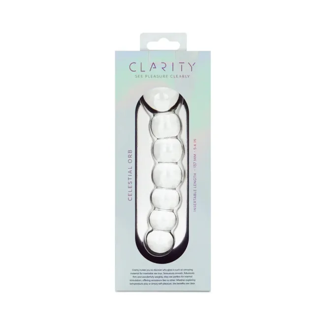 Clarity Celestial Orb Beaded Sensual Glass Dildo