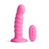 6 Inch Colours Ribbed Swirl Silicone Dildo with Remote