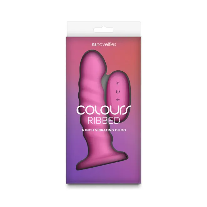 6 Inch Colours Ribbed Swirl Silicone Dildo with Remote