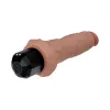 8.5 Inch Silicone Vibrating Realistic Dildo Beige