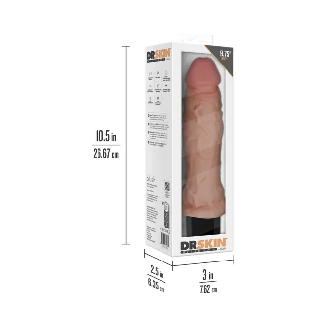 8.5 Inch Silicone Vibrating Realistic Dildo Beige