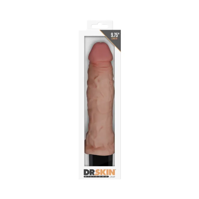 8.5 Inch Silicone Vibrating Realistic Dildo Beige