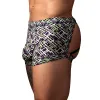 Male Power Gridlock'd Short with Strap Print