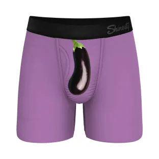 Shinesty The Double Entendre Eggplant Ball Hammock Pouch Underwear with Fly