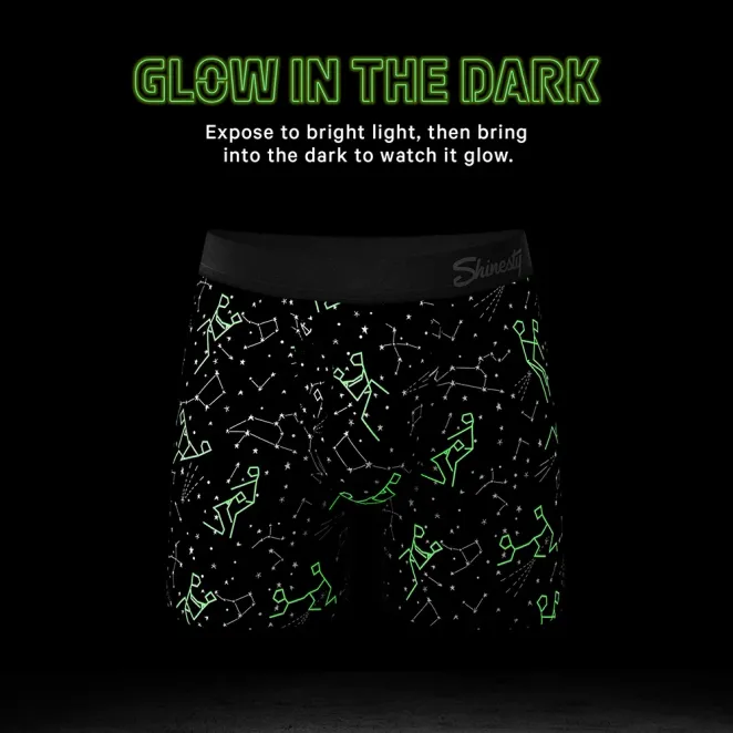 Shinesty The Big Bang Glow-in-the-Dark Constellation Ball Hammock Pouch Underwear with Fly