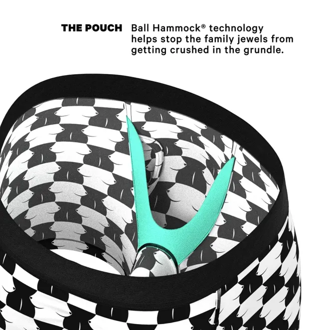 Shinesty The Chest Mate Checkered Ball Hammock Pouch Underwear with Fly