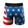 Shinesty The Mascot American Flag Ball Hammock Pouch Underwear with Fly