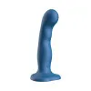 WS38 Wavy Silicone Remote Vibrating Strap On Dildo Blue