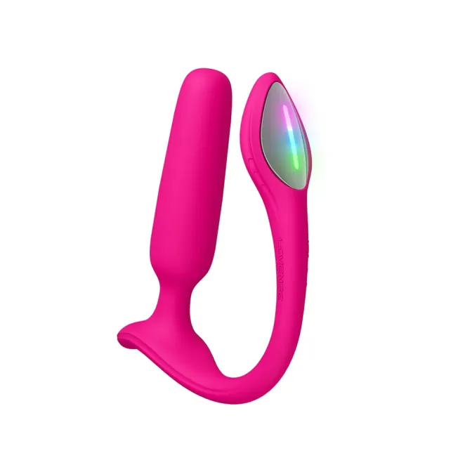 Lovense Lush Anal App-Controlled Vibrating Silicone Butt Plug Pink